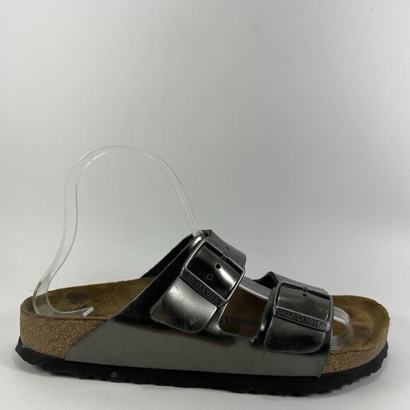 Birkenstock Arizona Sandals Womens Size 38, US 7-7.5 Narrow Metallic Soft FB - Picture 1 of 10